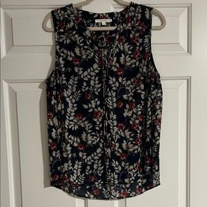 Fun 2 Fun Black and Red Floral Blouse